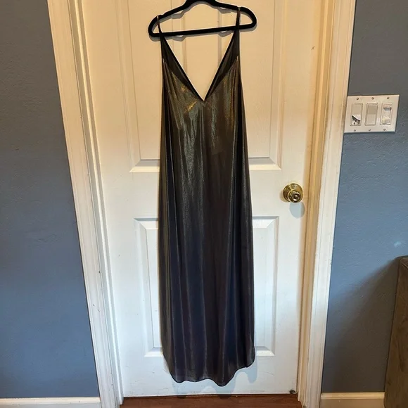 Free People Metallic Maxi Dress - Gold and Black - Picture 4 of 8